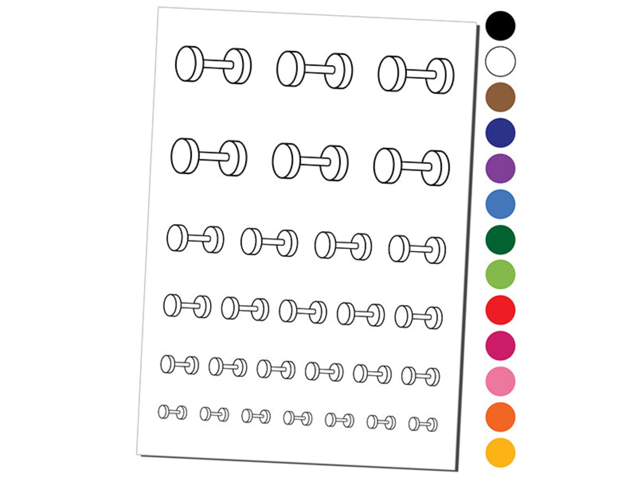 Dumbbell Gym Workout Exercise Temporary Tattoo Water Resistant Fake Body Art Set Collection